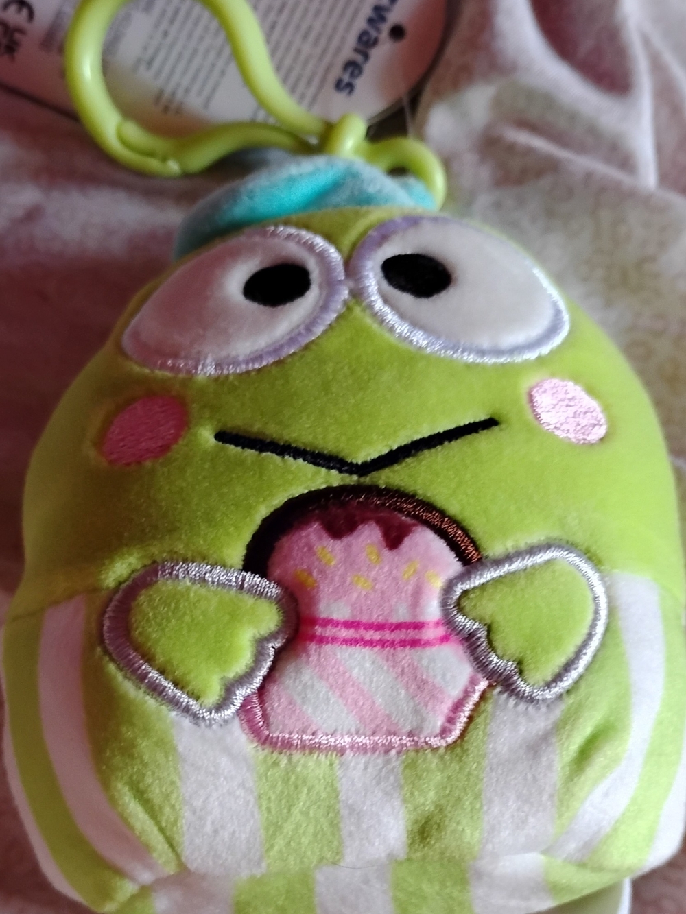 Hello Kitty Frog Plush Keychain